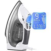 BEAUTURAL Plancha de Vapor- 2400W- Vapor 340ml con Pantalla LCD- Sistema antigoteo y función de autolimpieza-Blanco y…